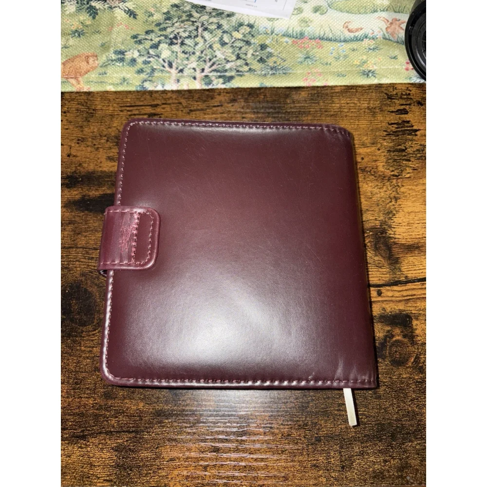 Vintage 90s Planner Day book Portfolio Regency Unused Oxblood Leather